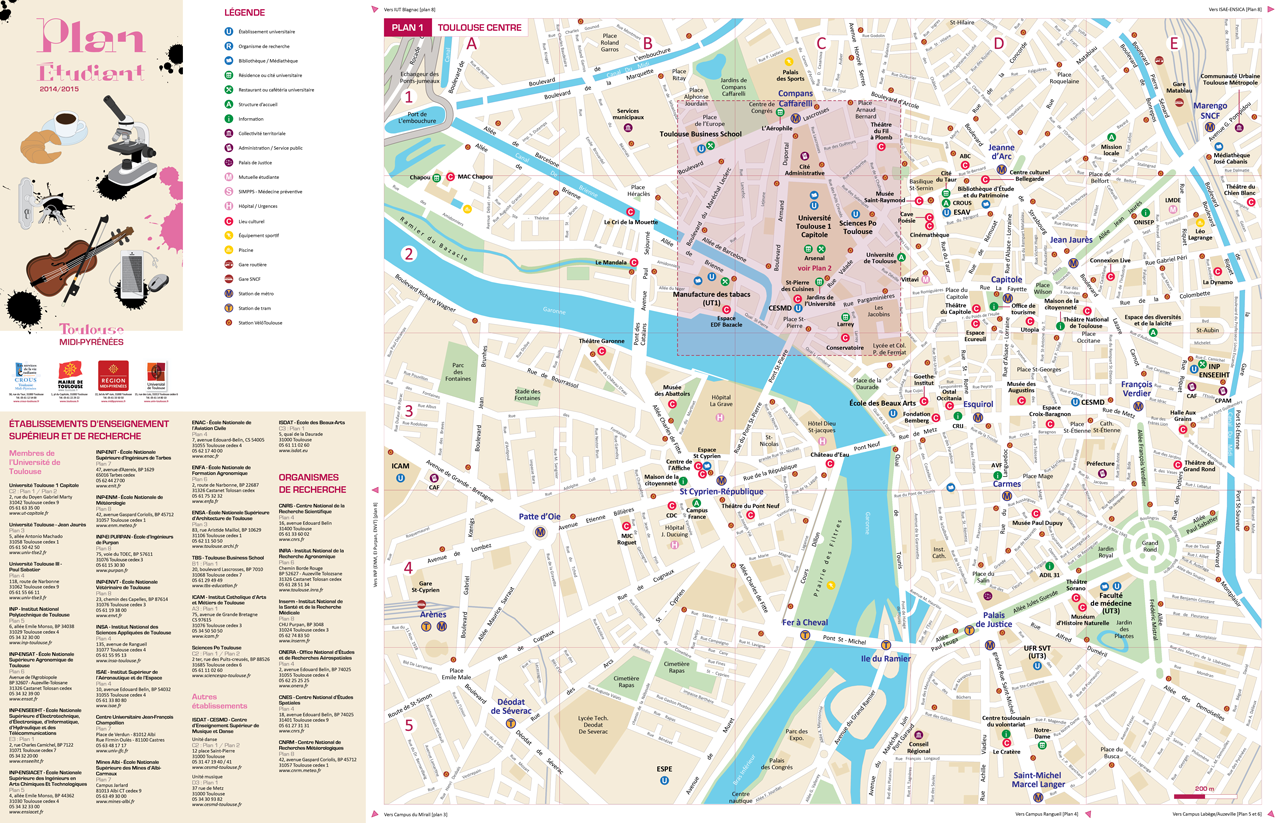 Plan Etudiant Toulouse 2014